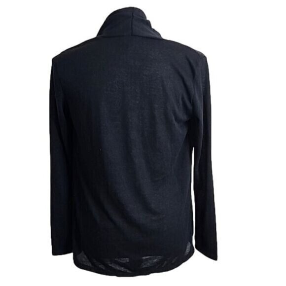 Rags and Couture Cardigan Waterfall Black Long Sleeve *Runs Small Women's Medium - Picture 3 of 5